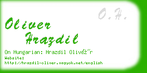 oliver hrazdil business card